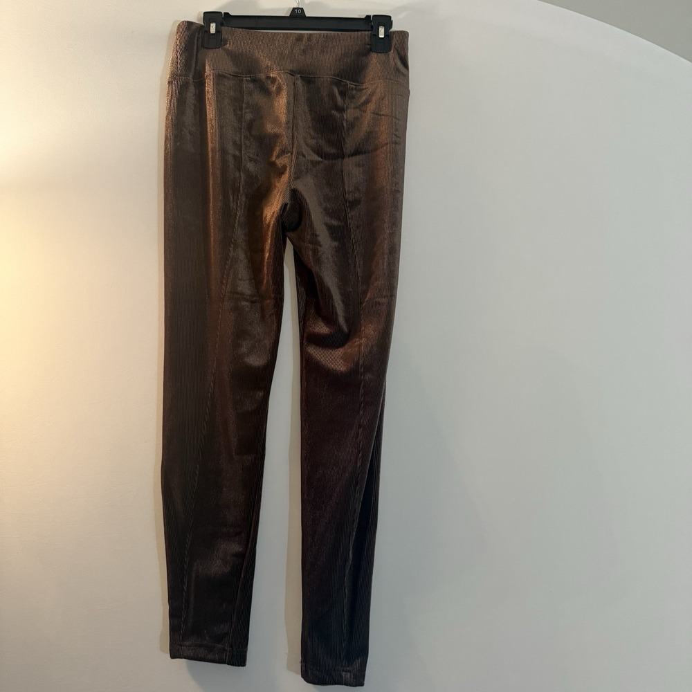 T Tahari Velour‎ Leggings Womens M Brown Pull On Stretch Lounge - Picture 3 of 12
